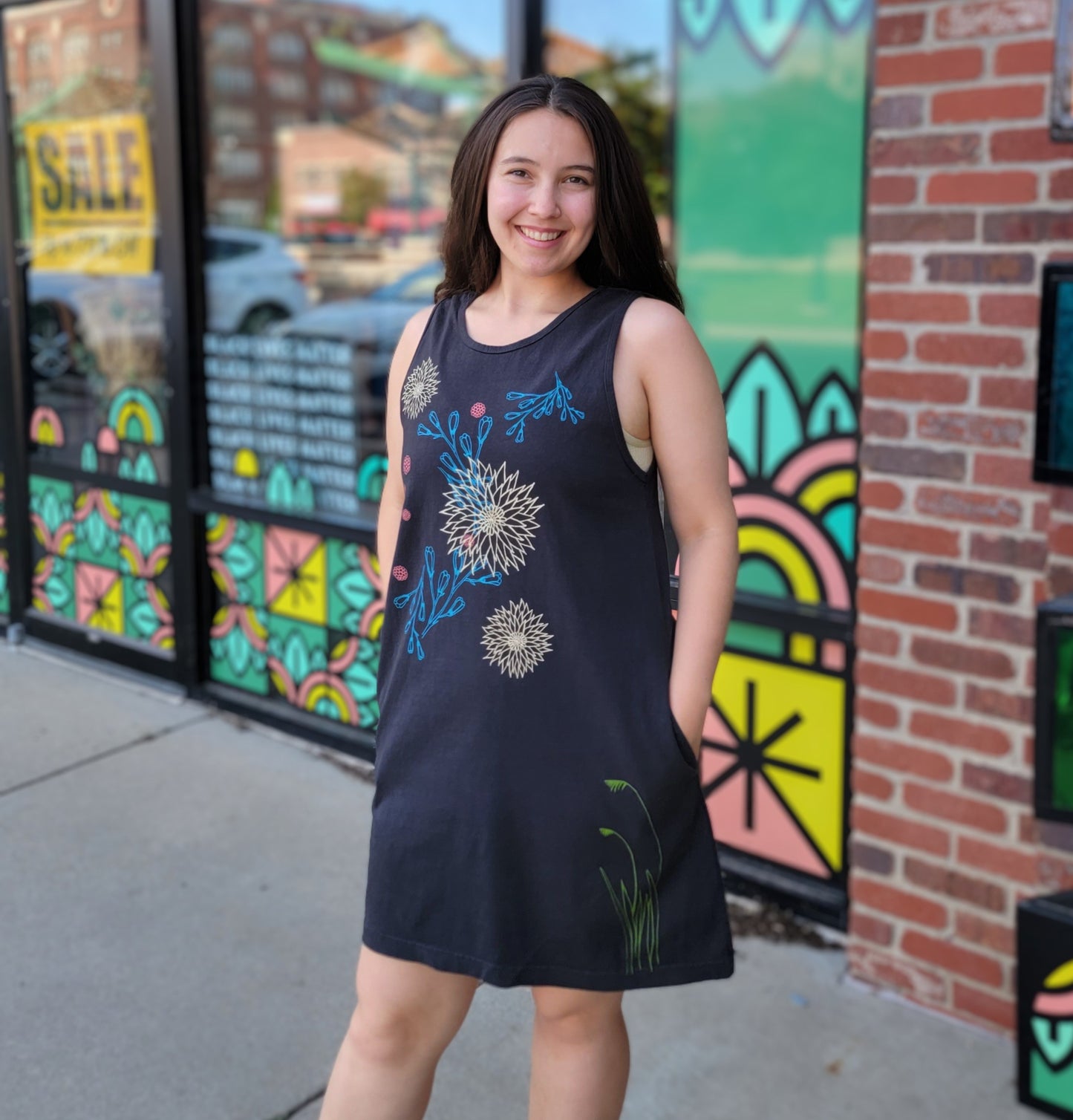Night Blooms Poppy Pocket Dress