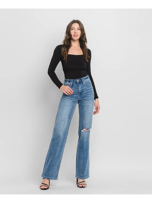 90's Super High Rise Flare Jeans