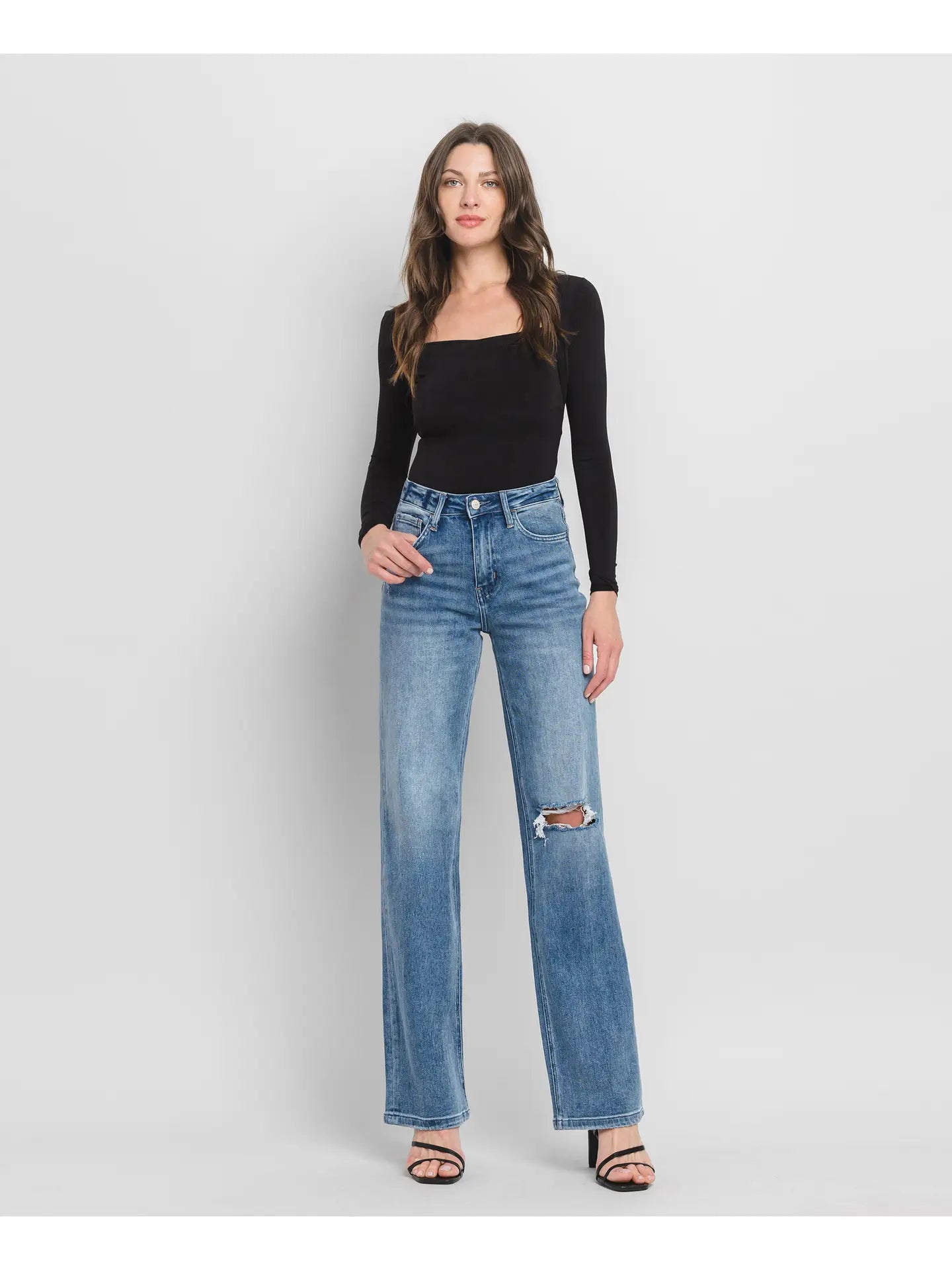 90's Super High Rise Flare Jeans