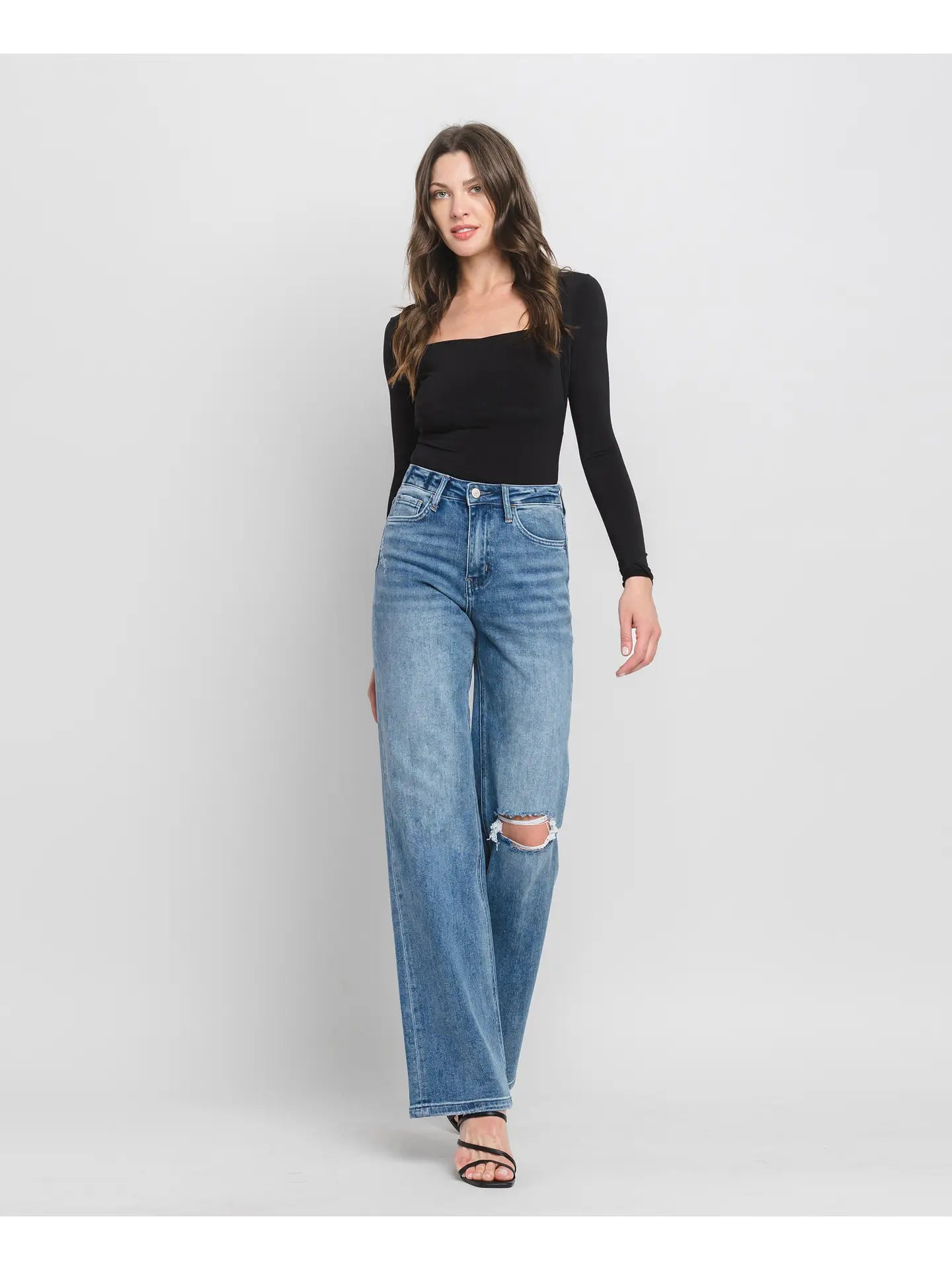 90's Super High Rise Flare Jeans