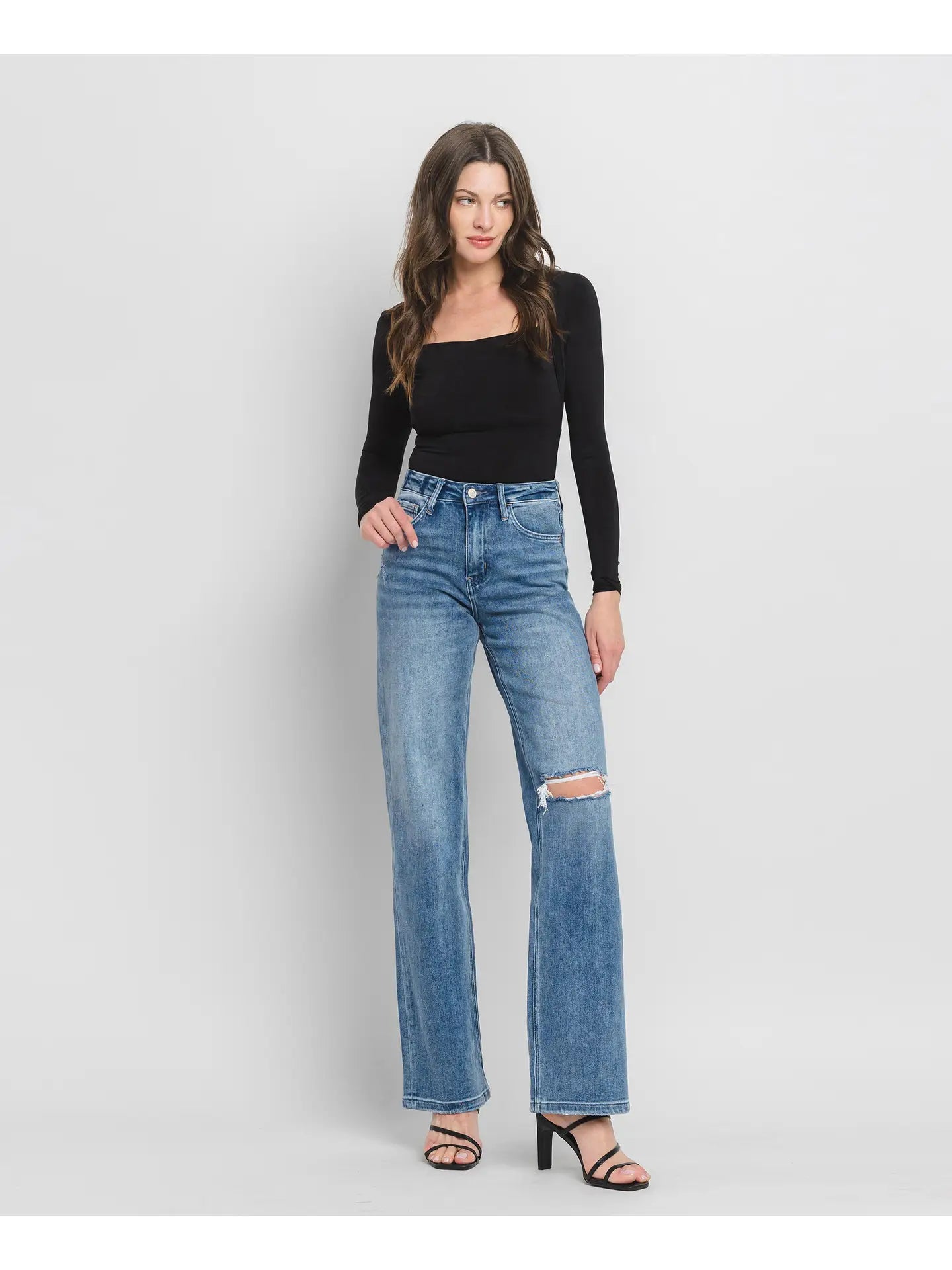 90's Super High Rise Flare Jeans