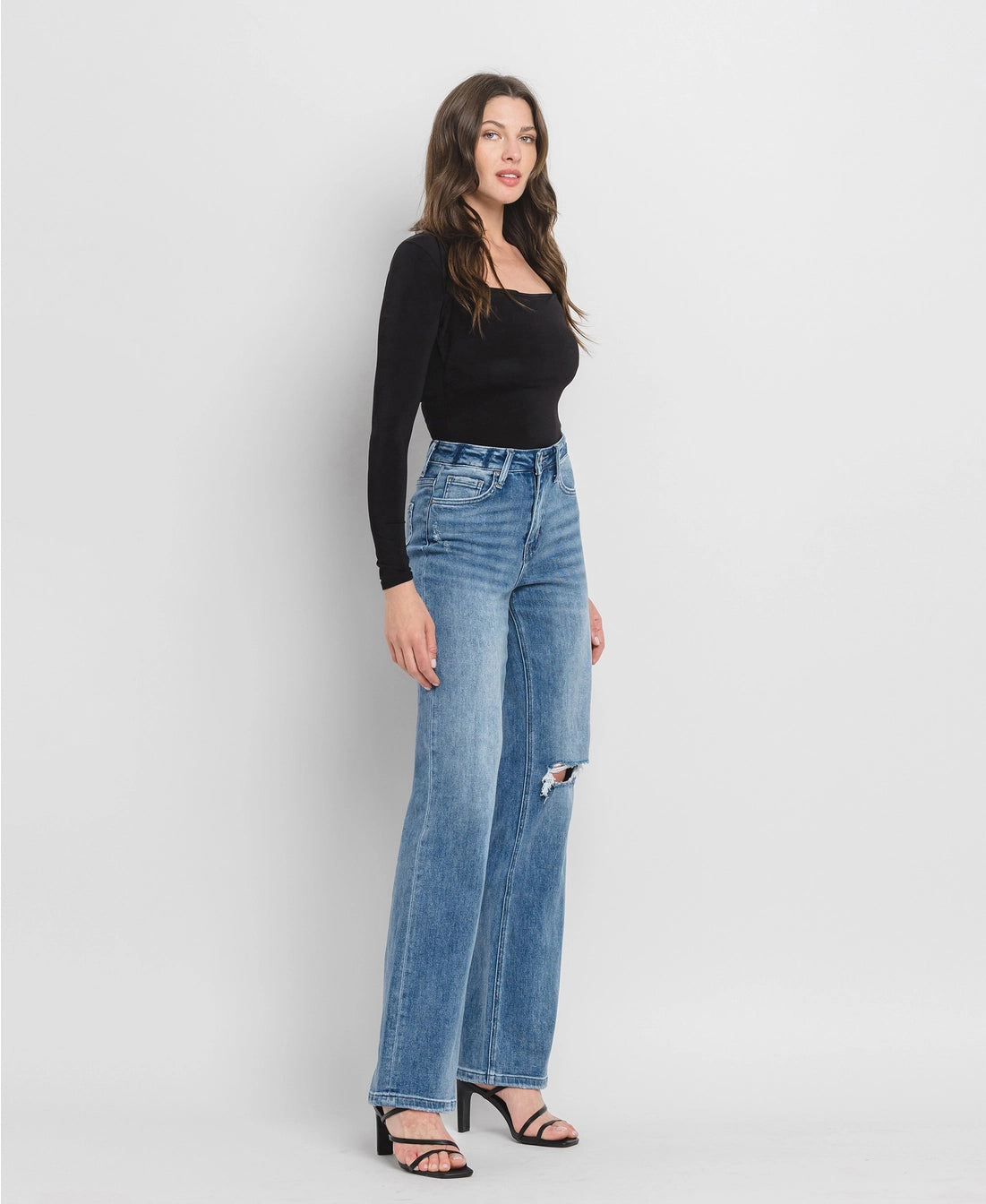 90's Super High Rise Flare Jeans