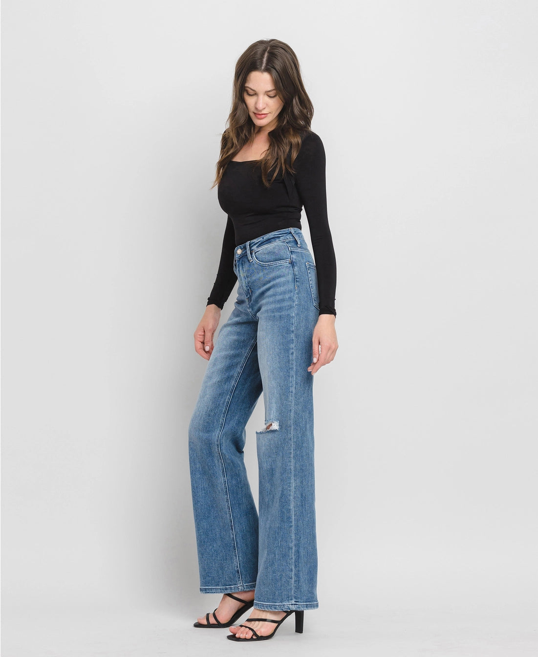 90's Super High Rise Flare Jeans
