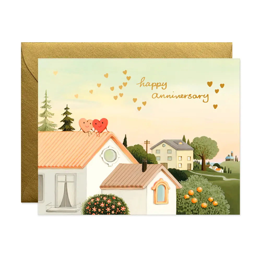 Anniversary Hearts Greeting Card