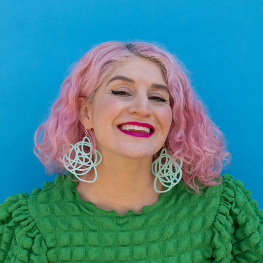 Aqua Statement Earrings - Grande