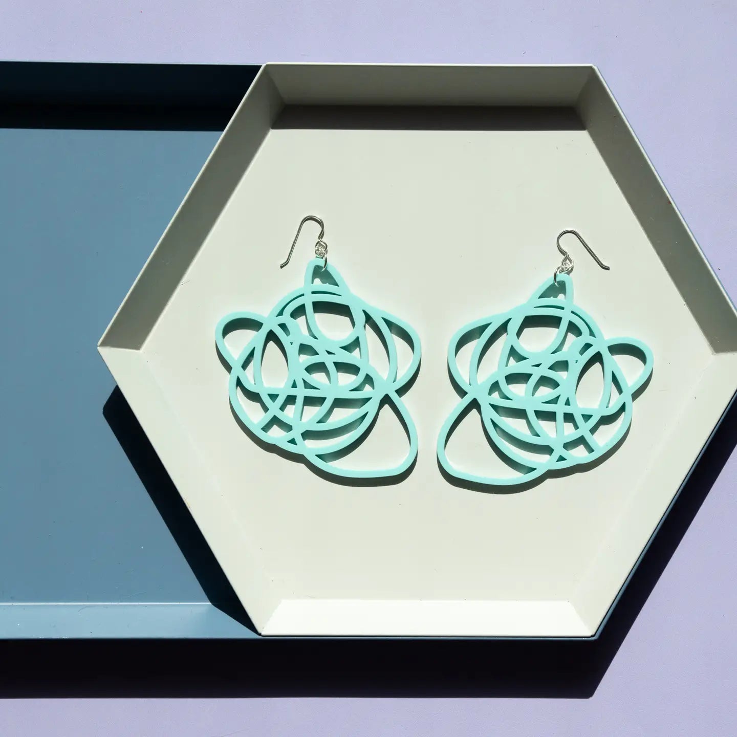 Aqua Statement Earrings - Grande
