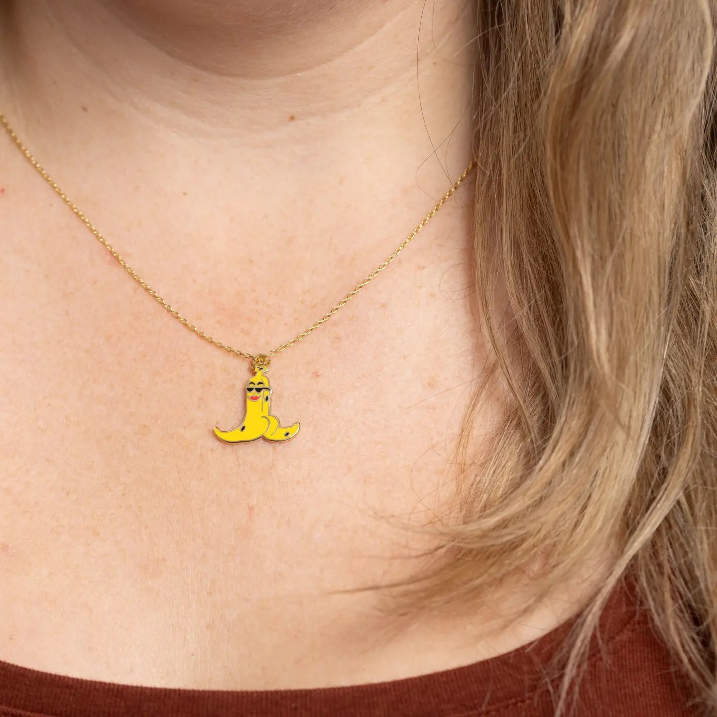 Banana Split Pendant Necklace