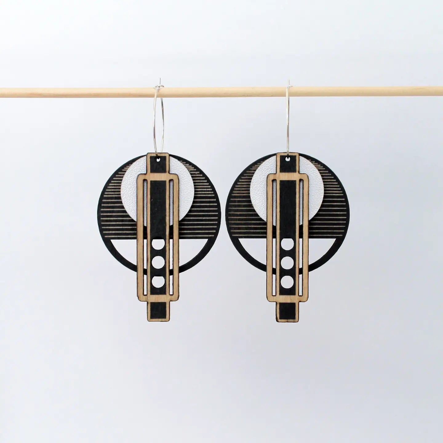 Black + White Wright Earrings by Otti