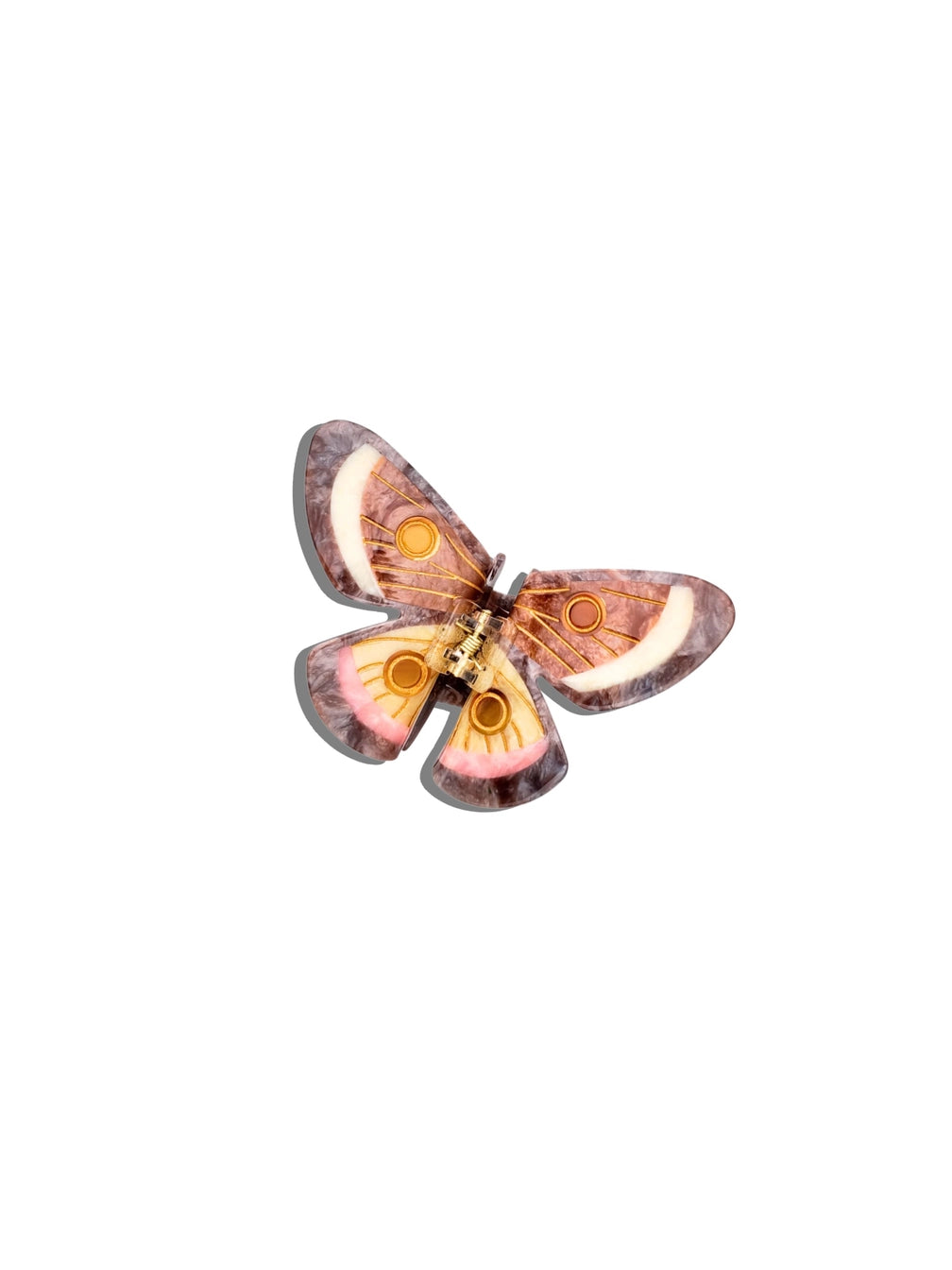 Brown Emperor Silk Moth Claw Hair Clip