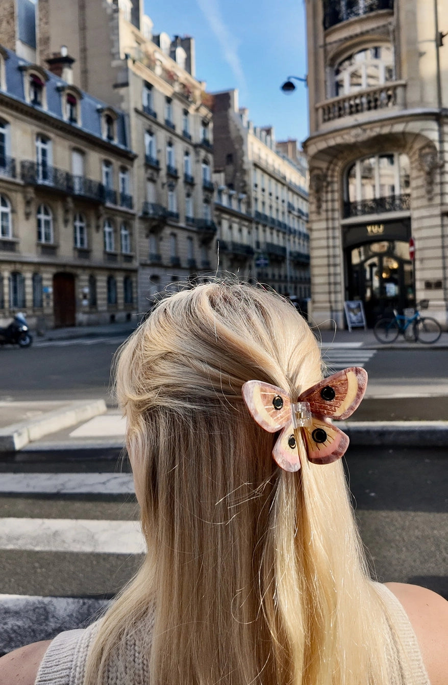 Brown Emperor Silk Moth Claw Hair Clip