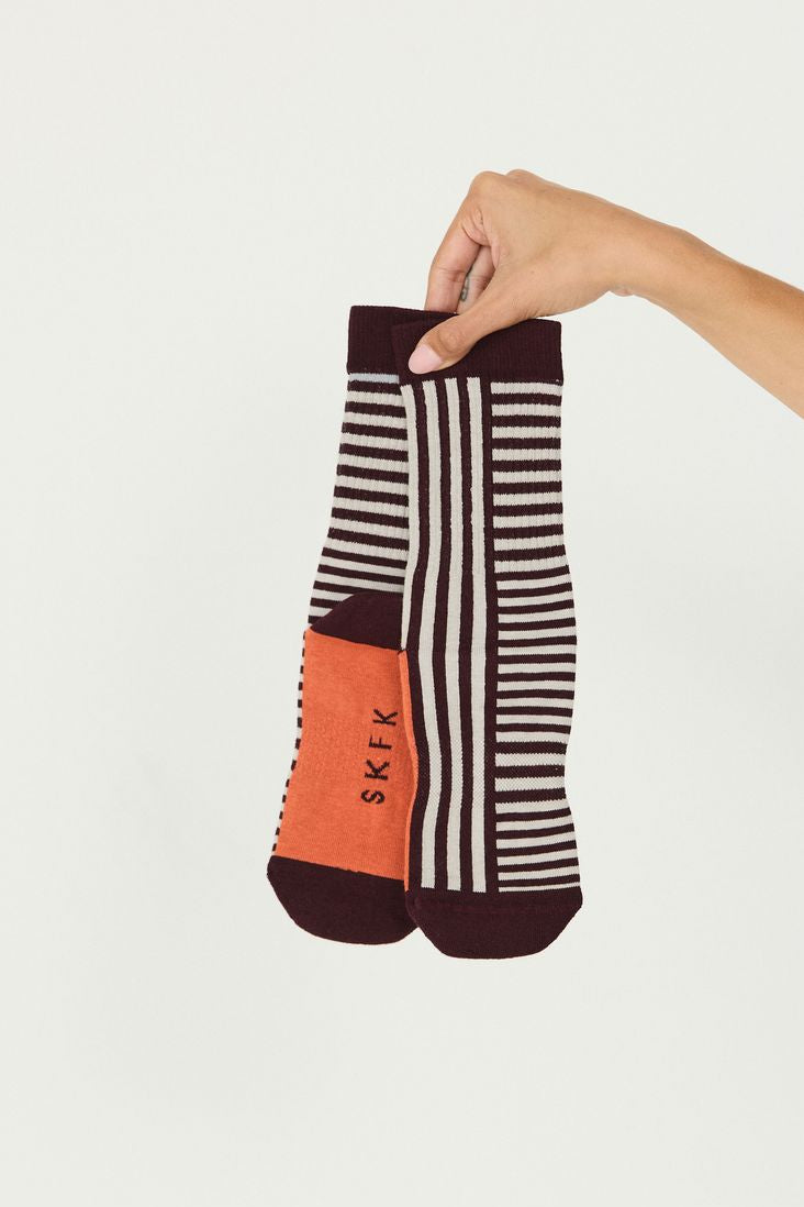 Burgundy Epel Socks by SKFK