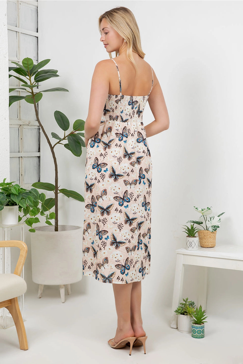 Butterfly Print Cami Dress