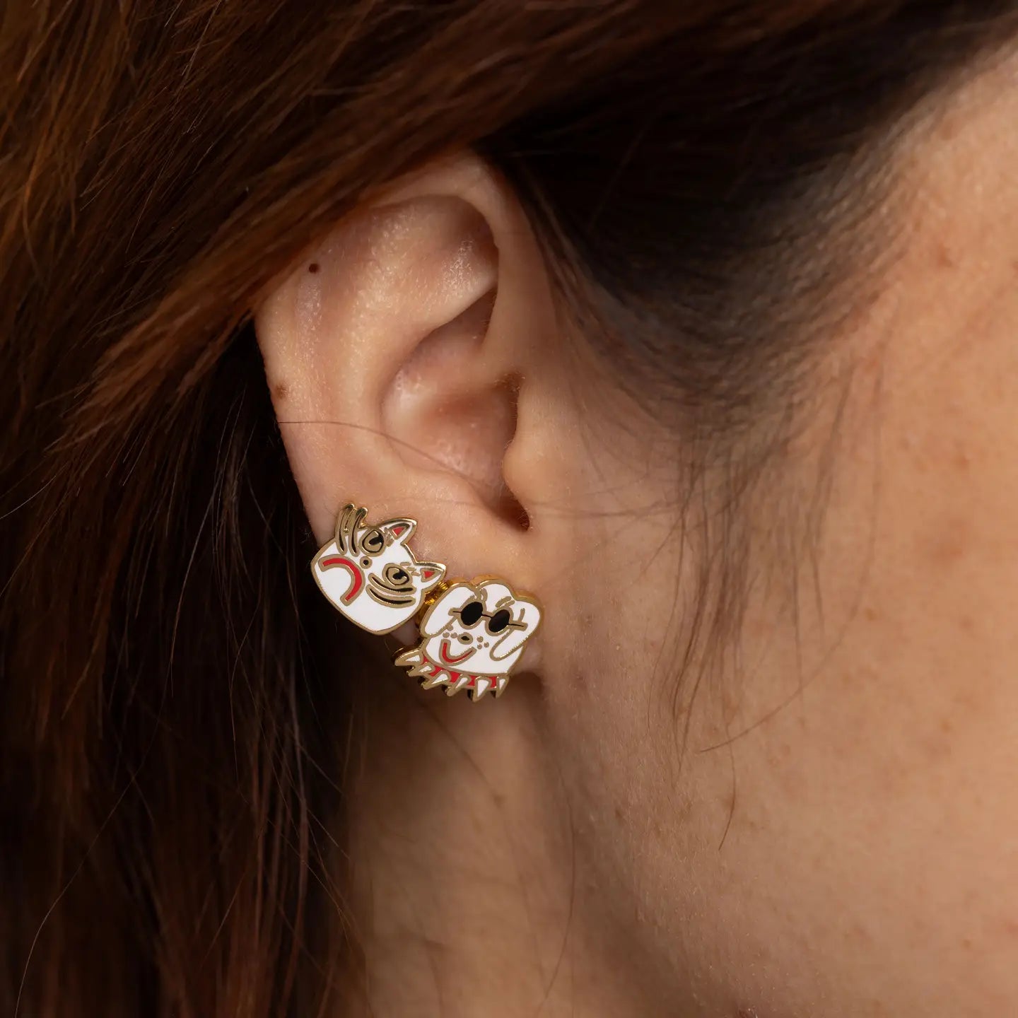 Cat & Dog Earrings By Kristina Micotti