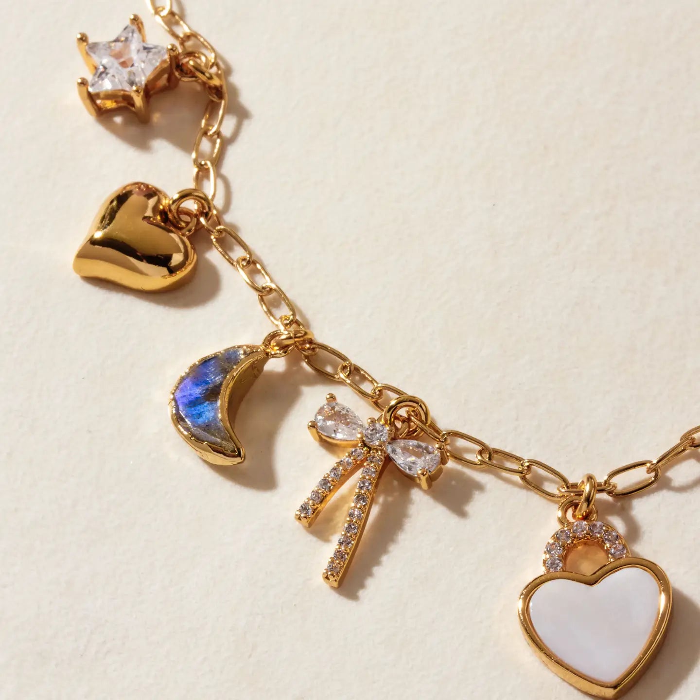 Celestial Petals Charm Necklace