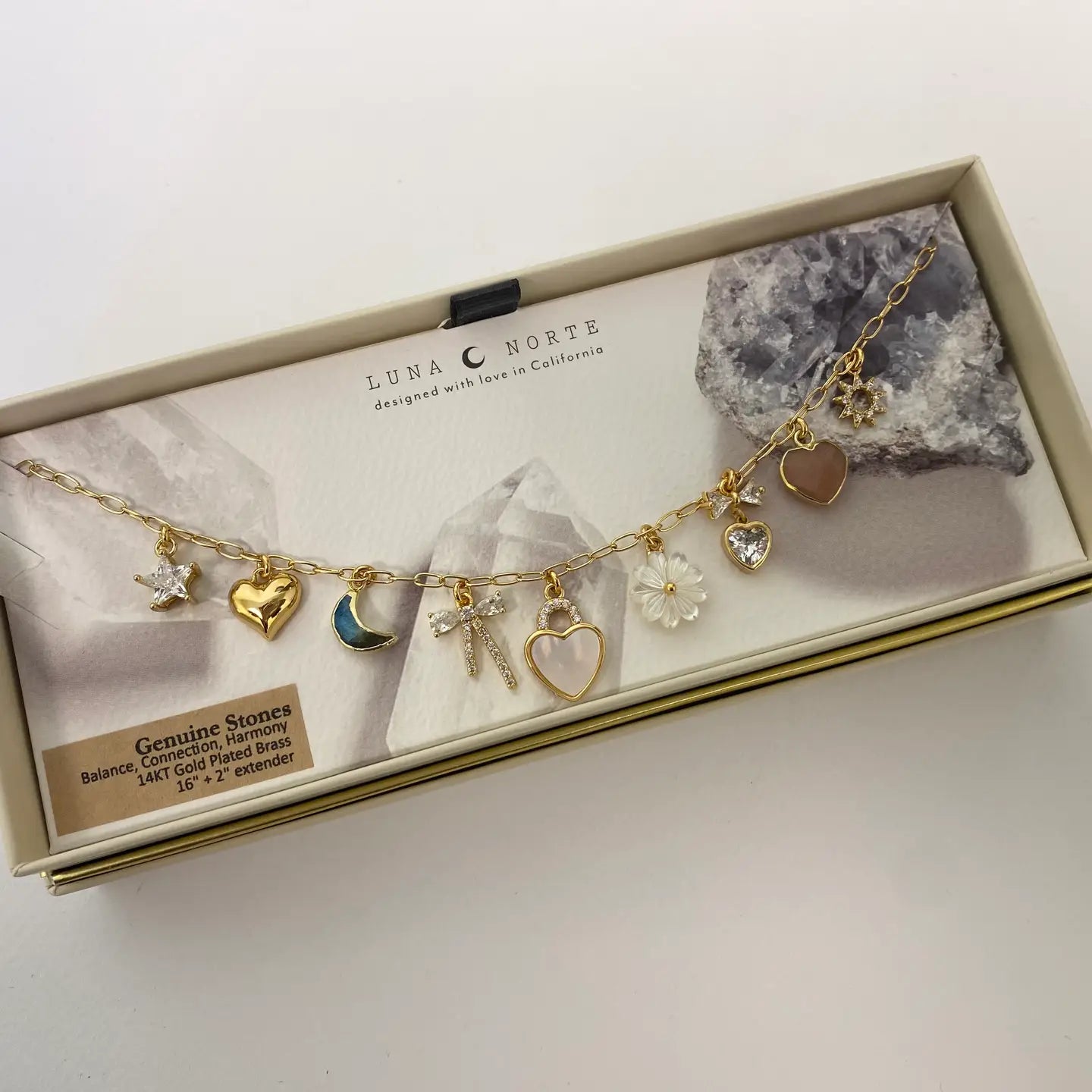 Celestial Petals Charm Necklace