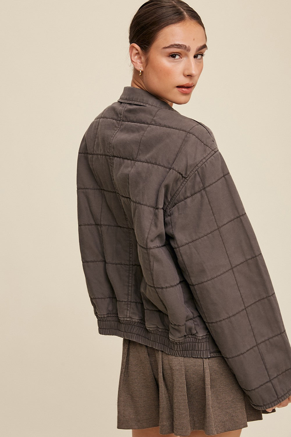 Charcoal Quilted Jacket