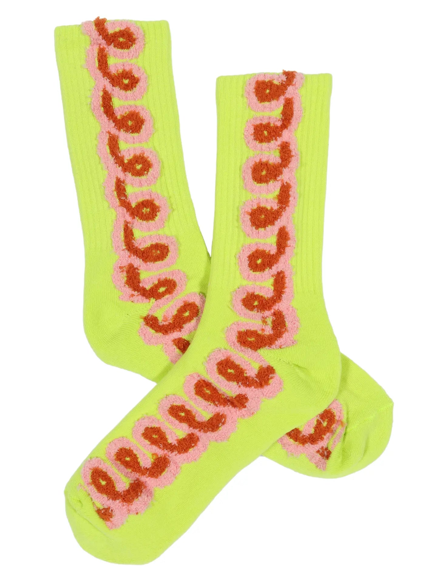 Chartreuse Loopy Socks