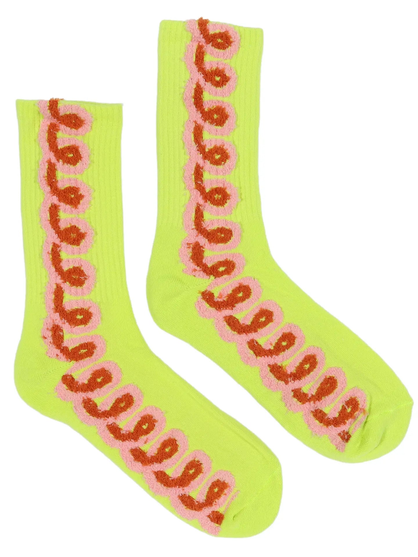 Chartreuse Loopy Socks