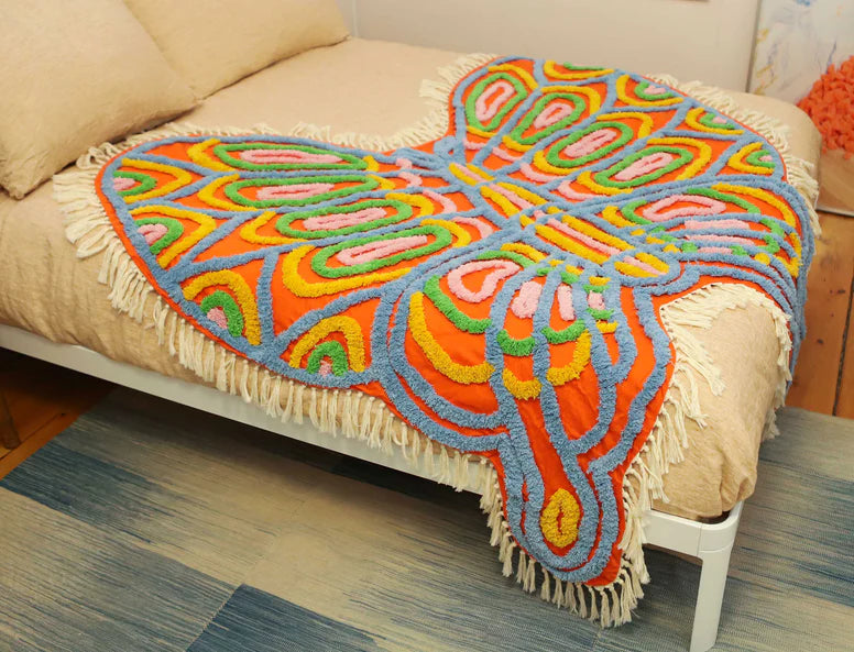 Chenille Butterfly Throw