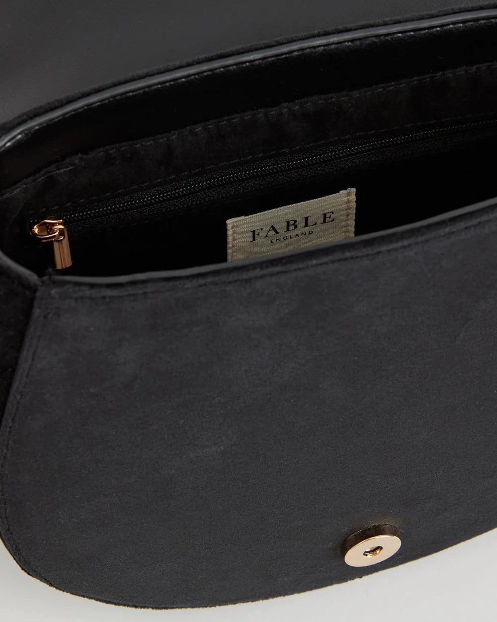 Deer & Moon Embroidered Saddle Bag Black Velvet