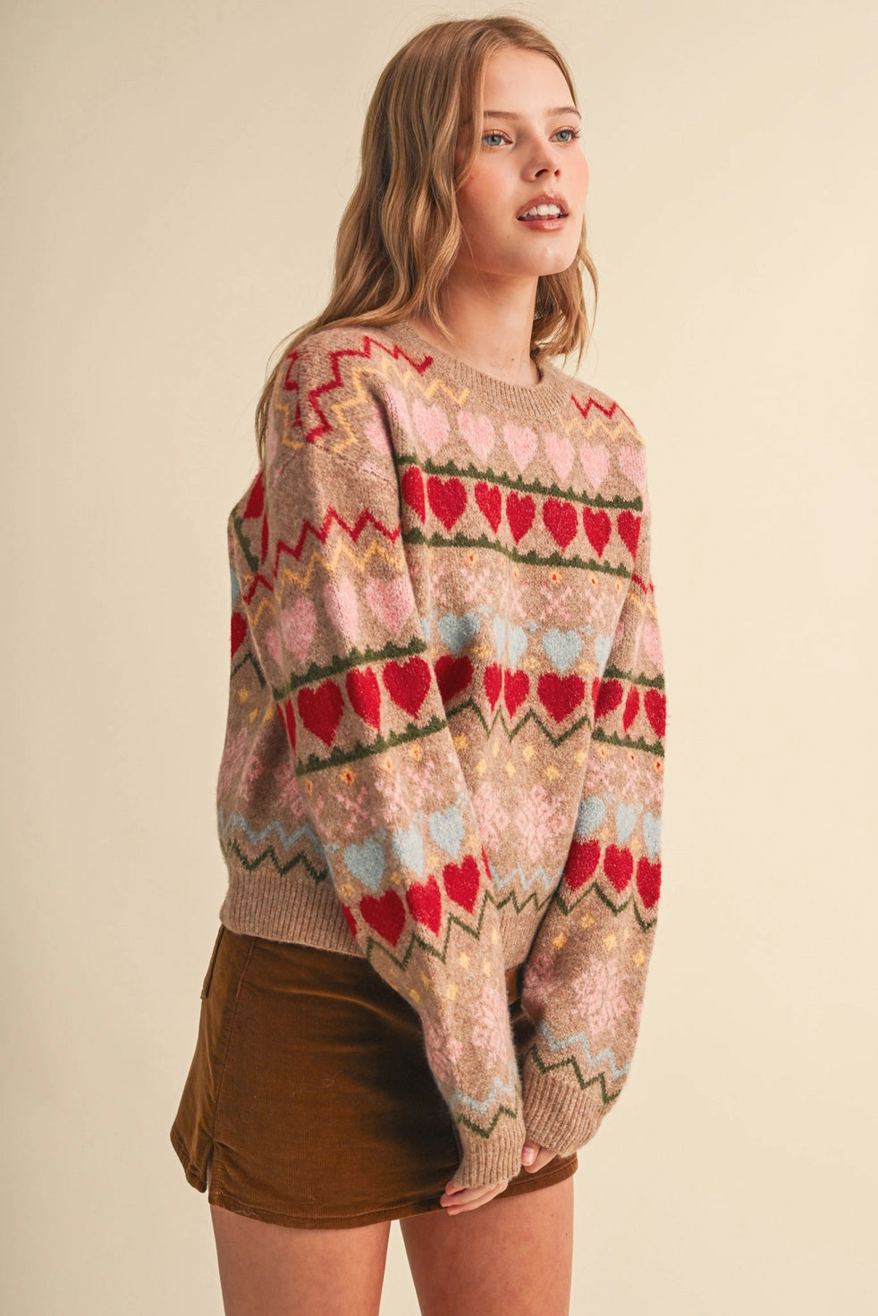 Desert Mix Heart Sweater