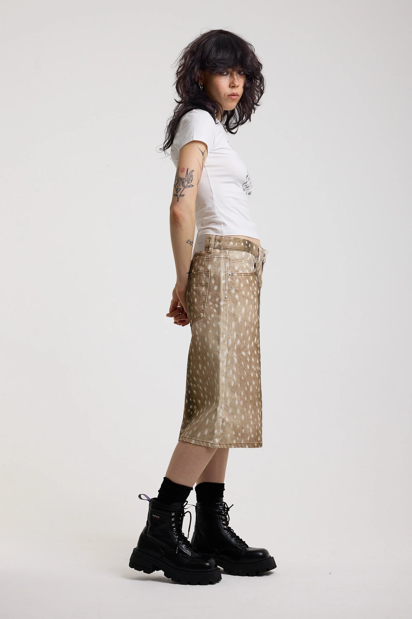 Doe Fawn Print Jorts by Ragged Priest