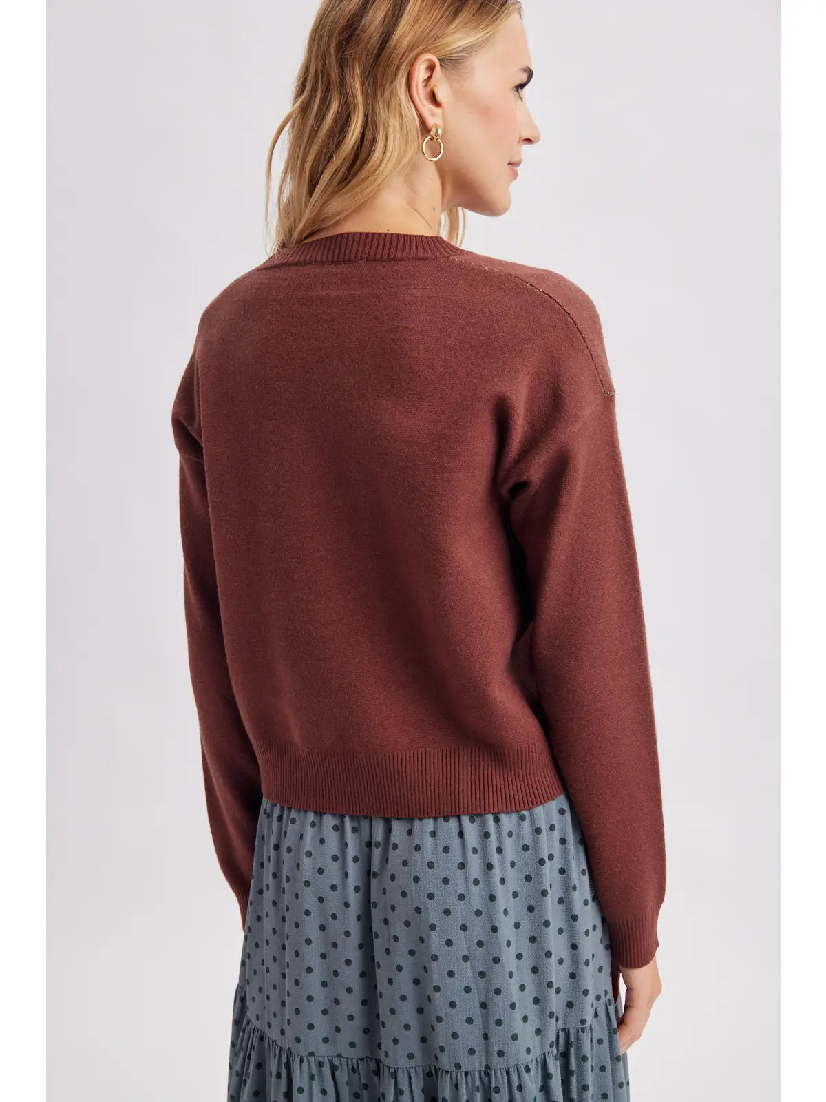 Espresso Sky Vintage Car Graphic Relax Cropped Sweater