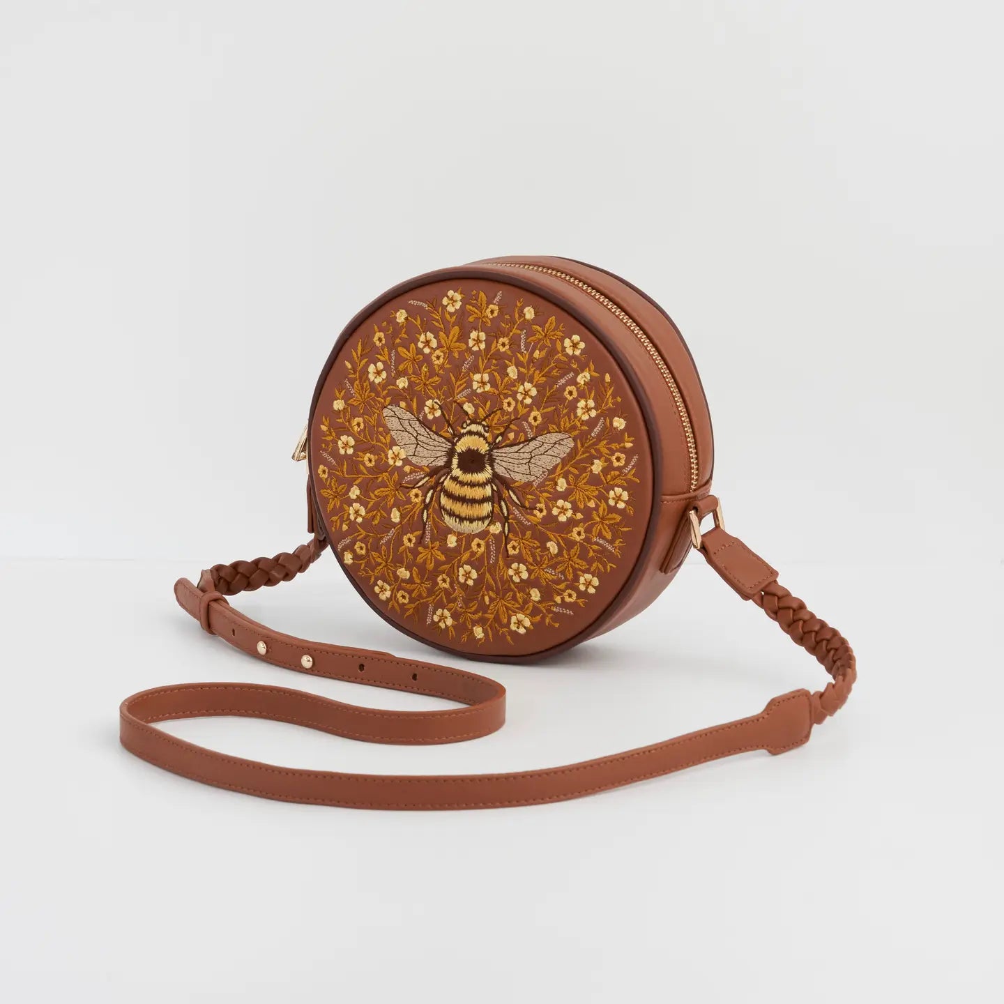 Fable Bumble Bee Tan Circle Purse