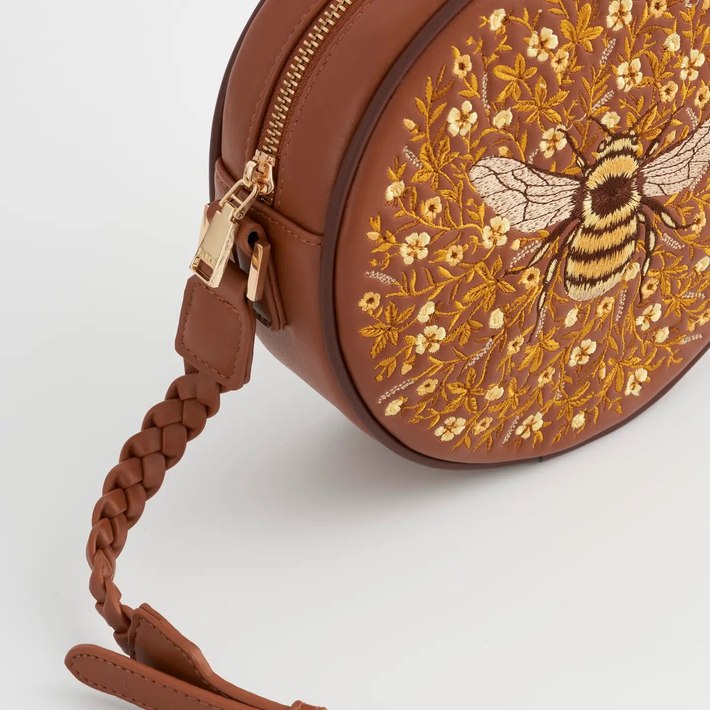 Fable Bumble Bee Tan Circle Purse