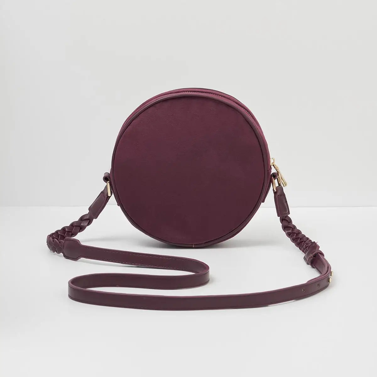 Fable Magical Mushroom Embroidered Burgundy Circle Purse