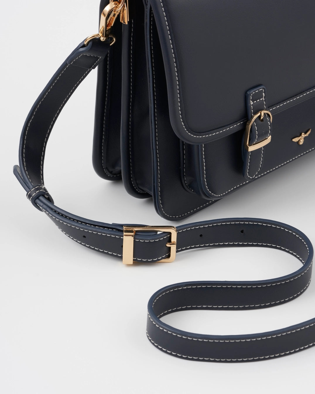Fable Running Bunny Ditsy Navy Satchel