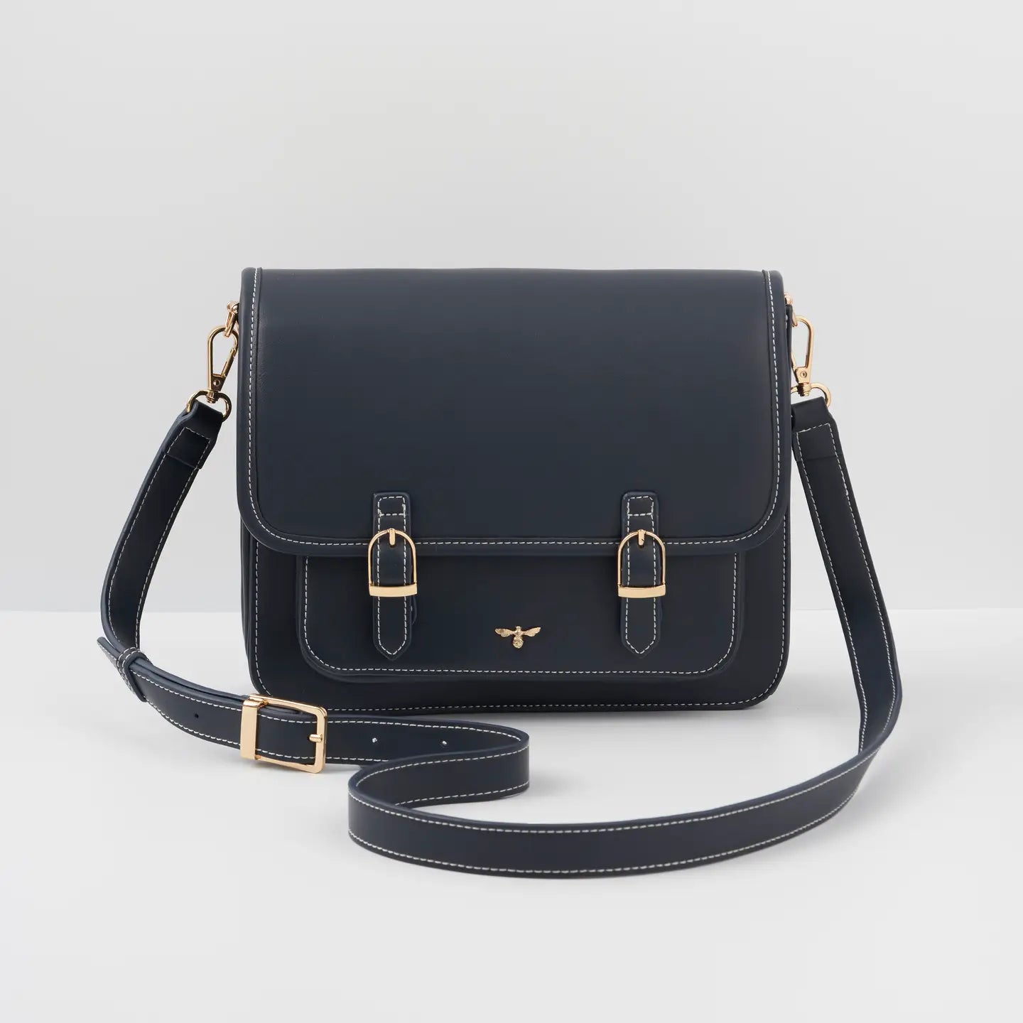 Fable Running Bunny Ditsy Navy Satchel