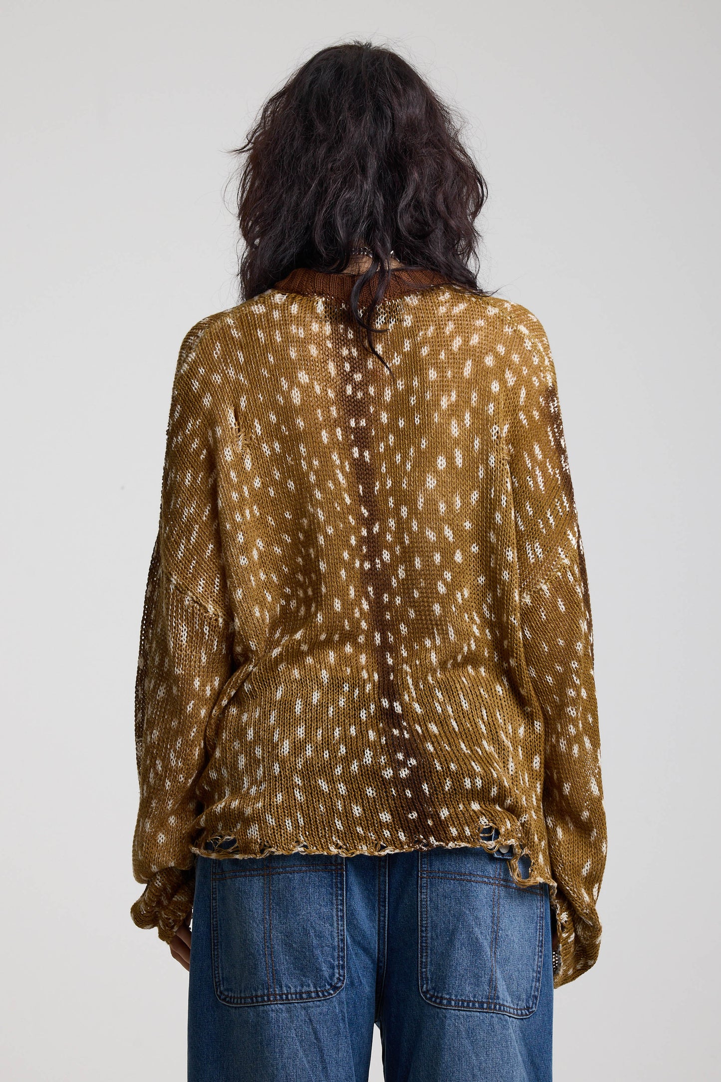 Fawn Distressed Sweater by Ragged Priest