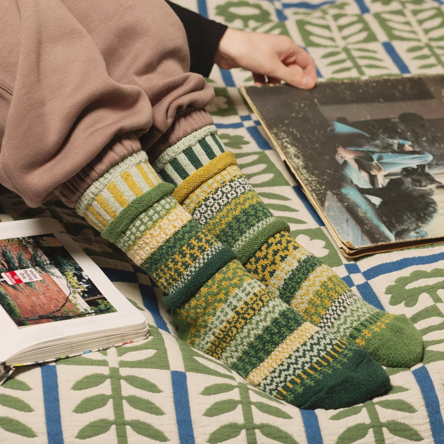 Fiddlehead Crew Socks by Solmate Socks