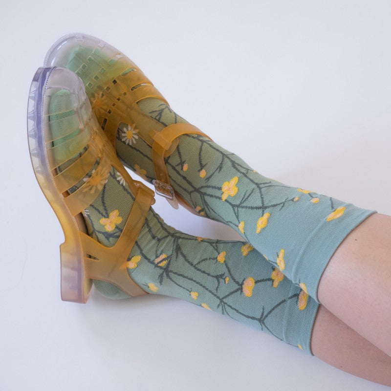 Flower Wave Ombre Socks