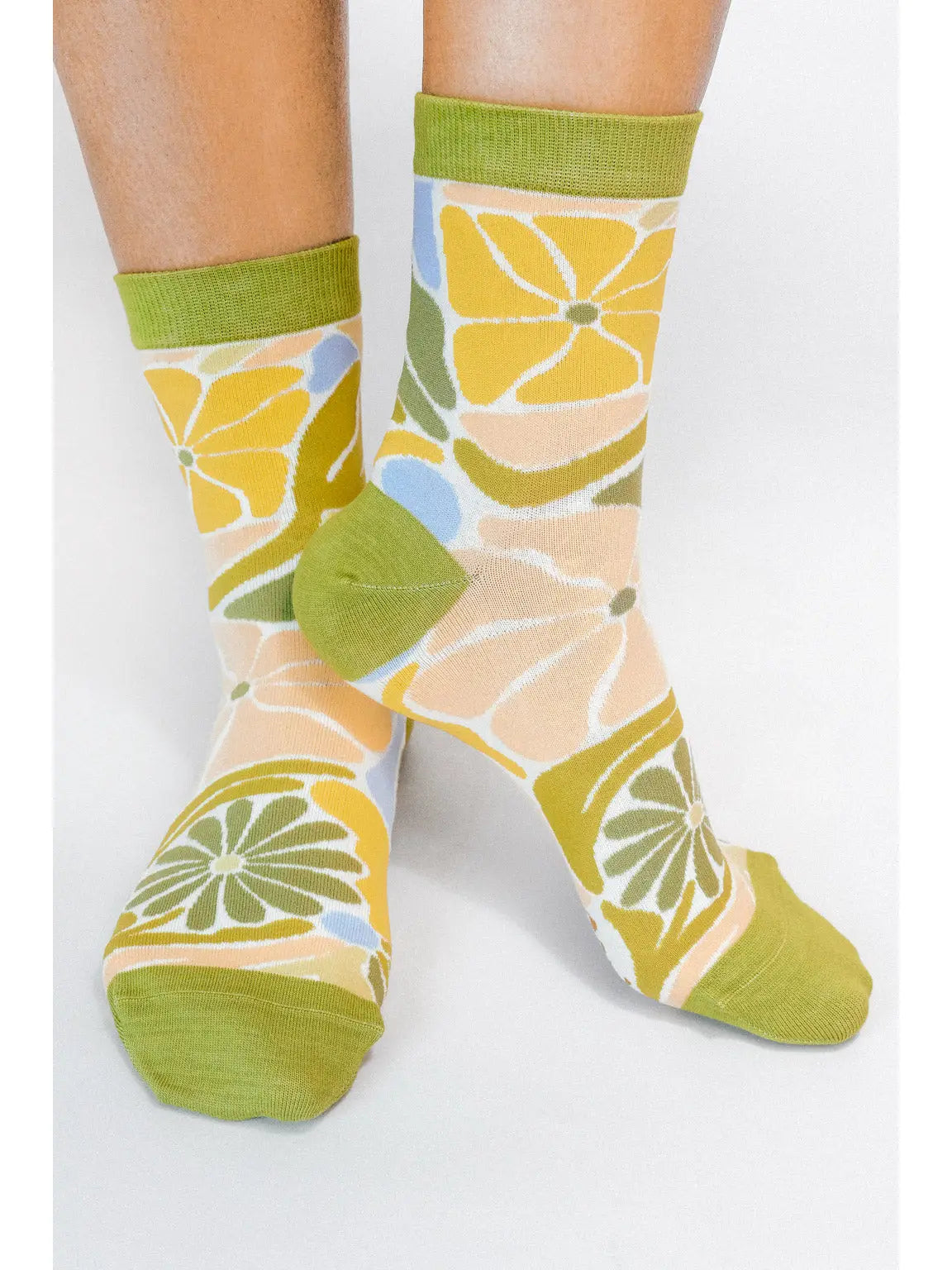 Flowers Knit Ankle Sock By Soulshine Co