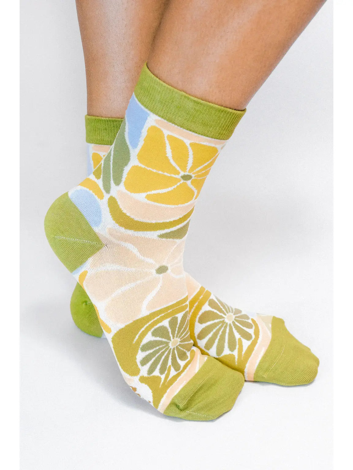 Flowers Knit Ankle Sock By Soulshine Co