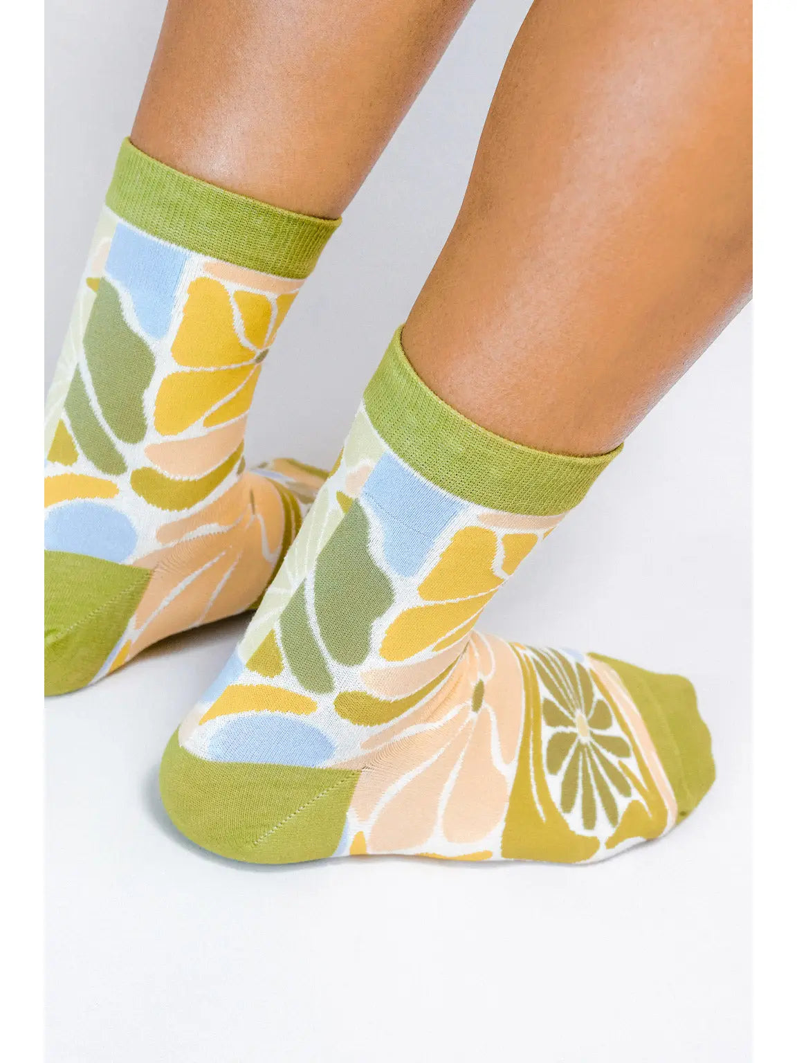 Flowers Knit Ankle Sock By Soulshine Co
