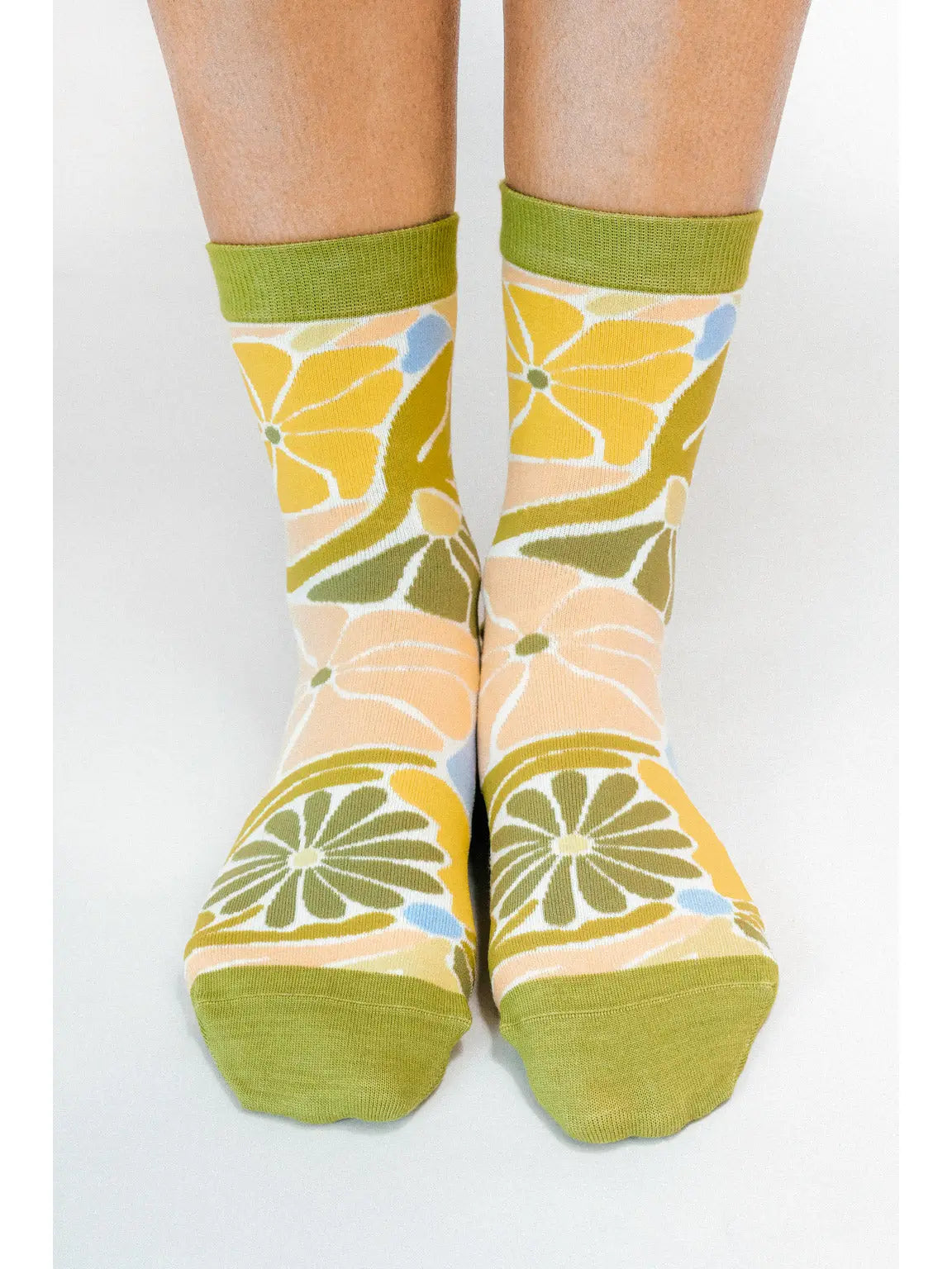 Flowers Knit Ankle Sock By Soulshine Co