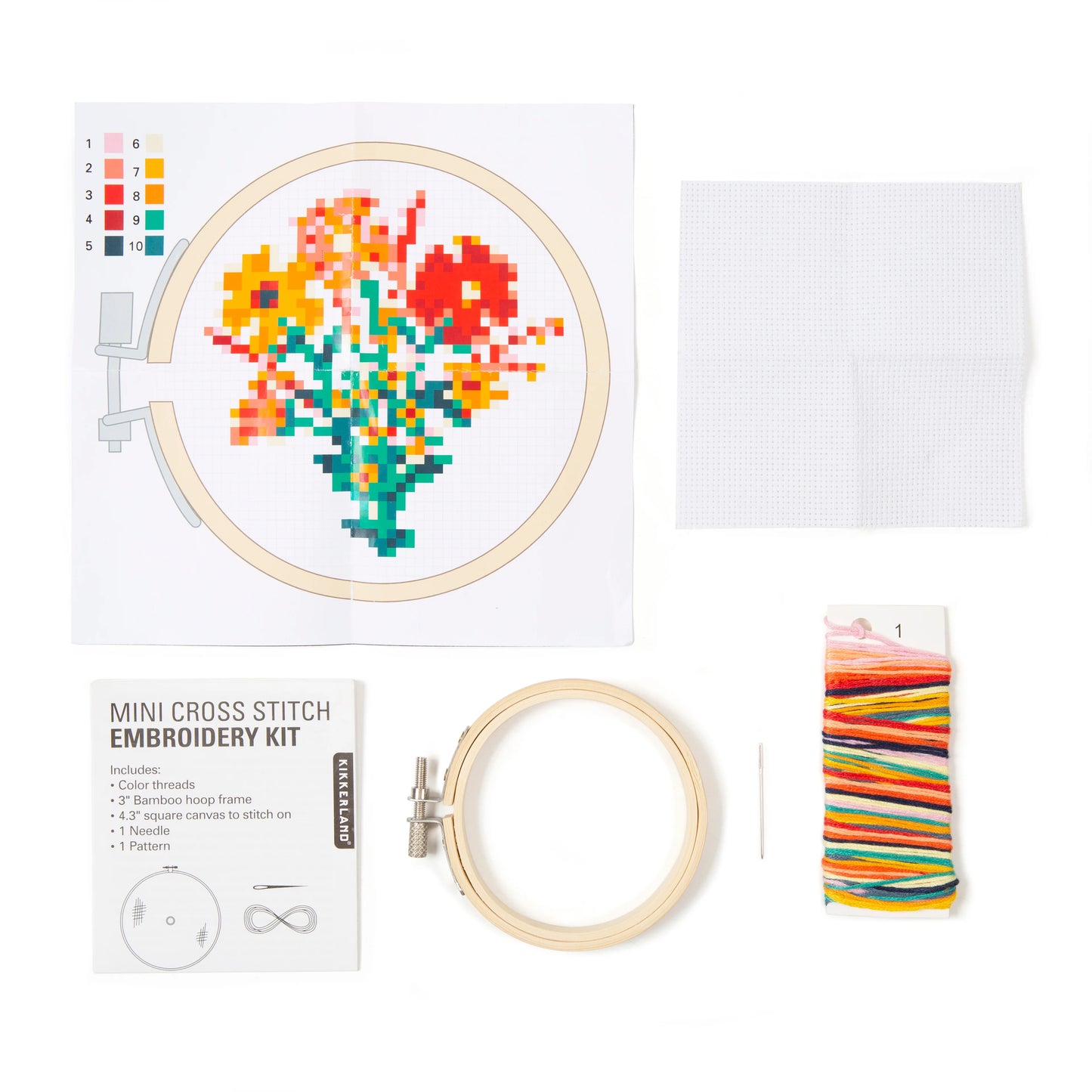 Flowers Mini Cross Stitch Kit