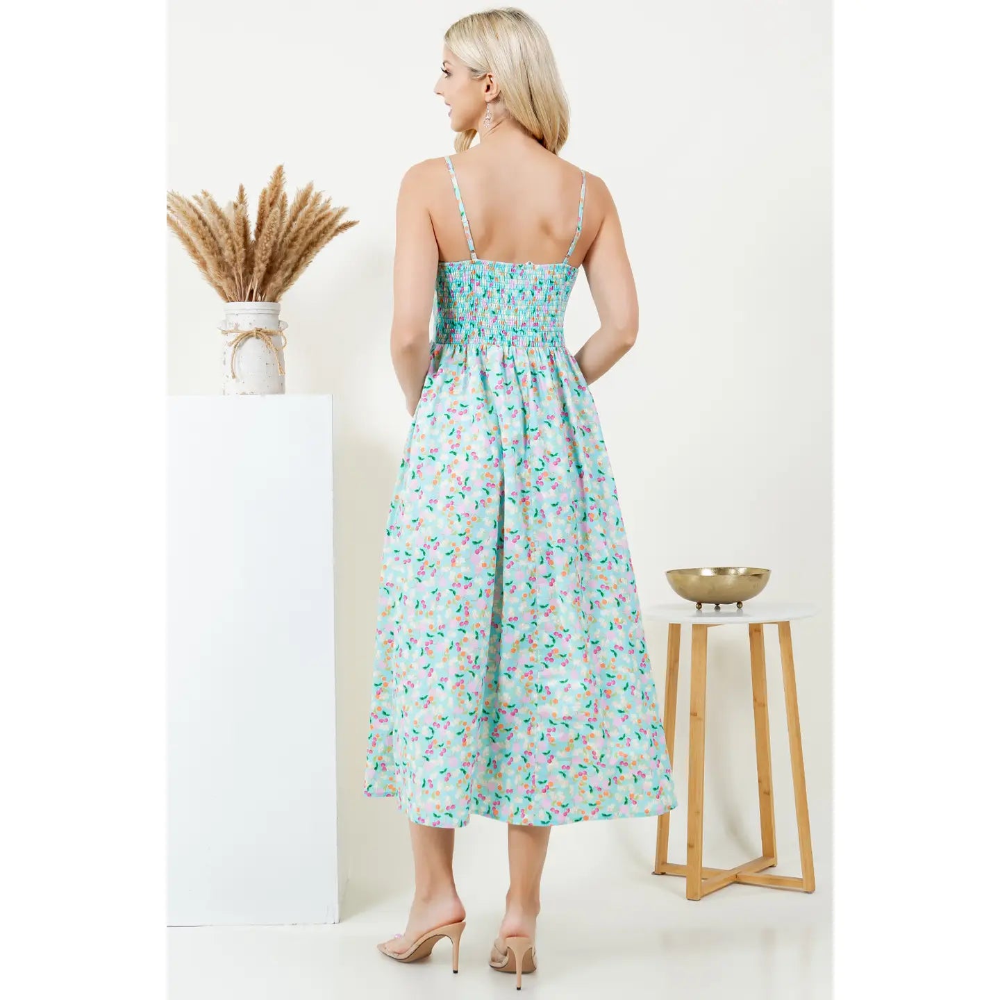 Fruity Floral Cami Cotton Dress