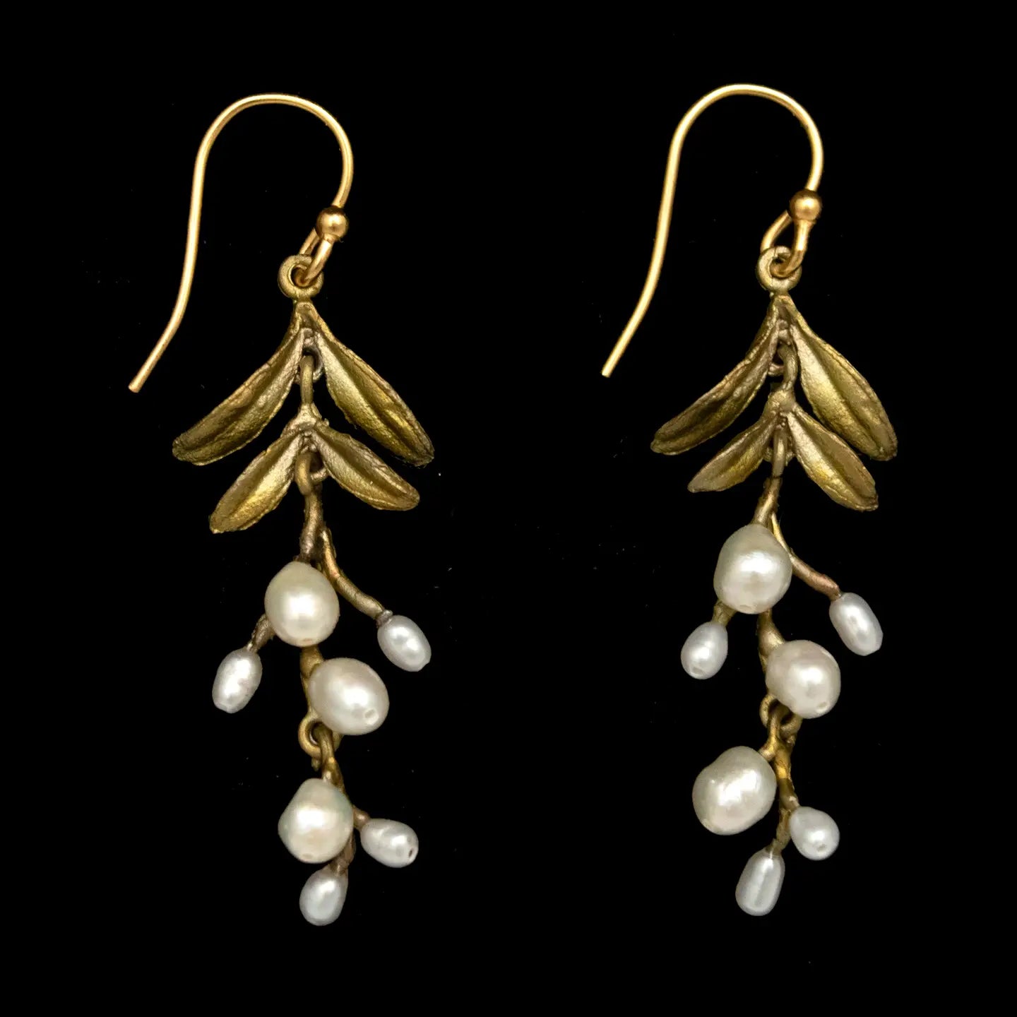 Garden Vine Wire Drop Earrings by Michael Michaud
