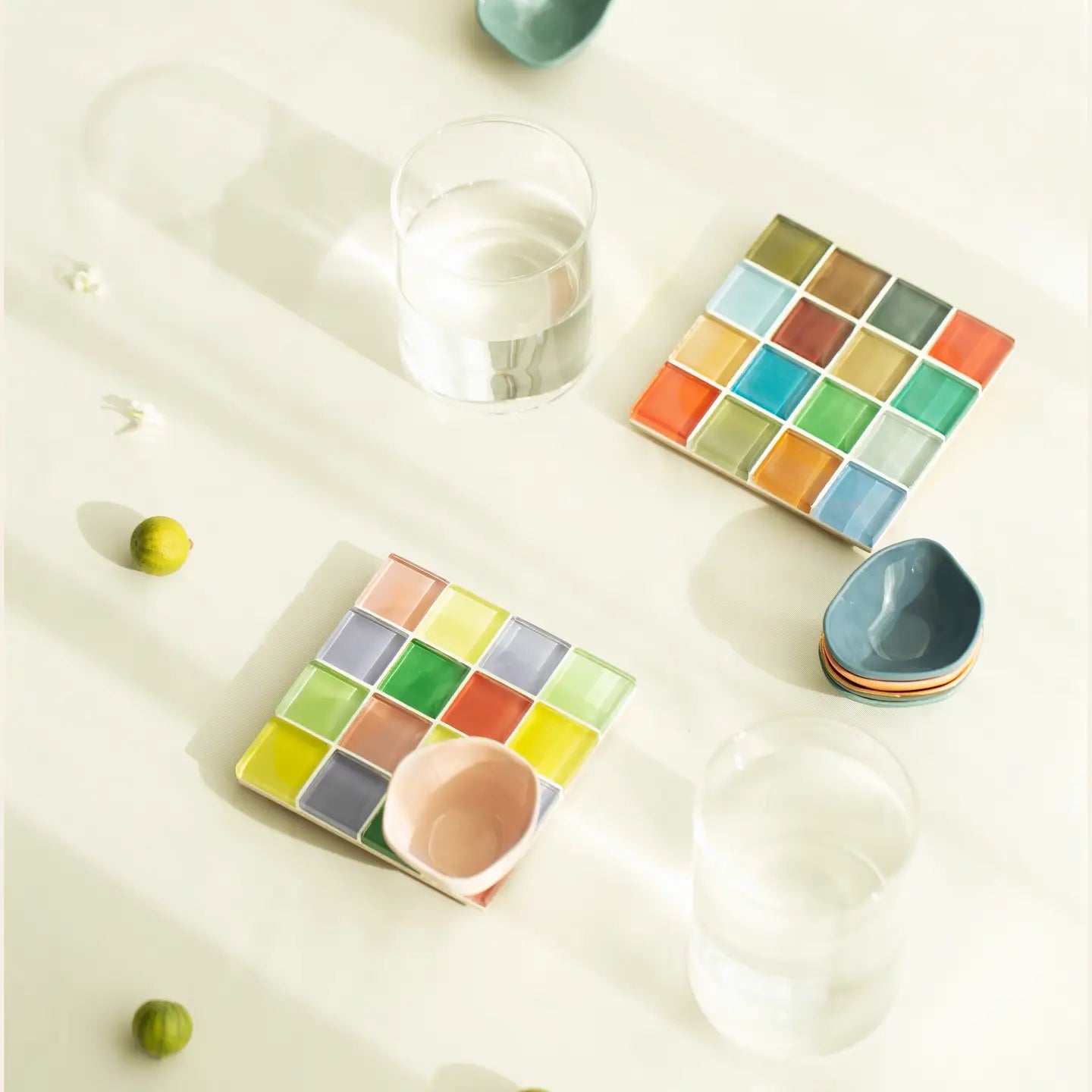 Glass Tile Coaster - the Autumn Sprinkles