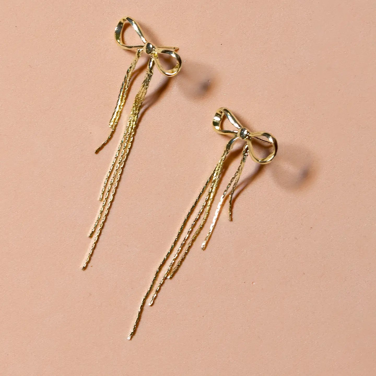Gold Disco Bow Stud