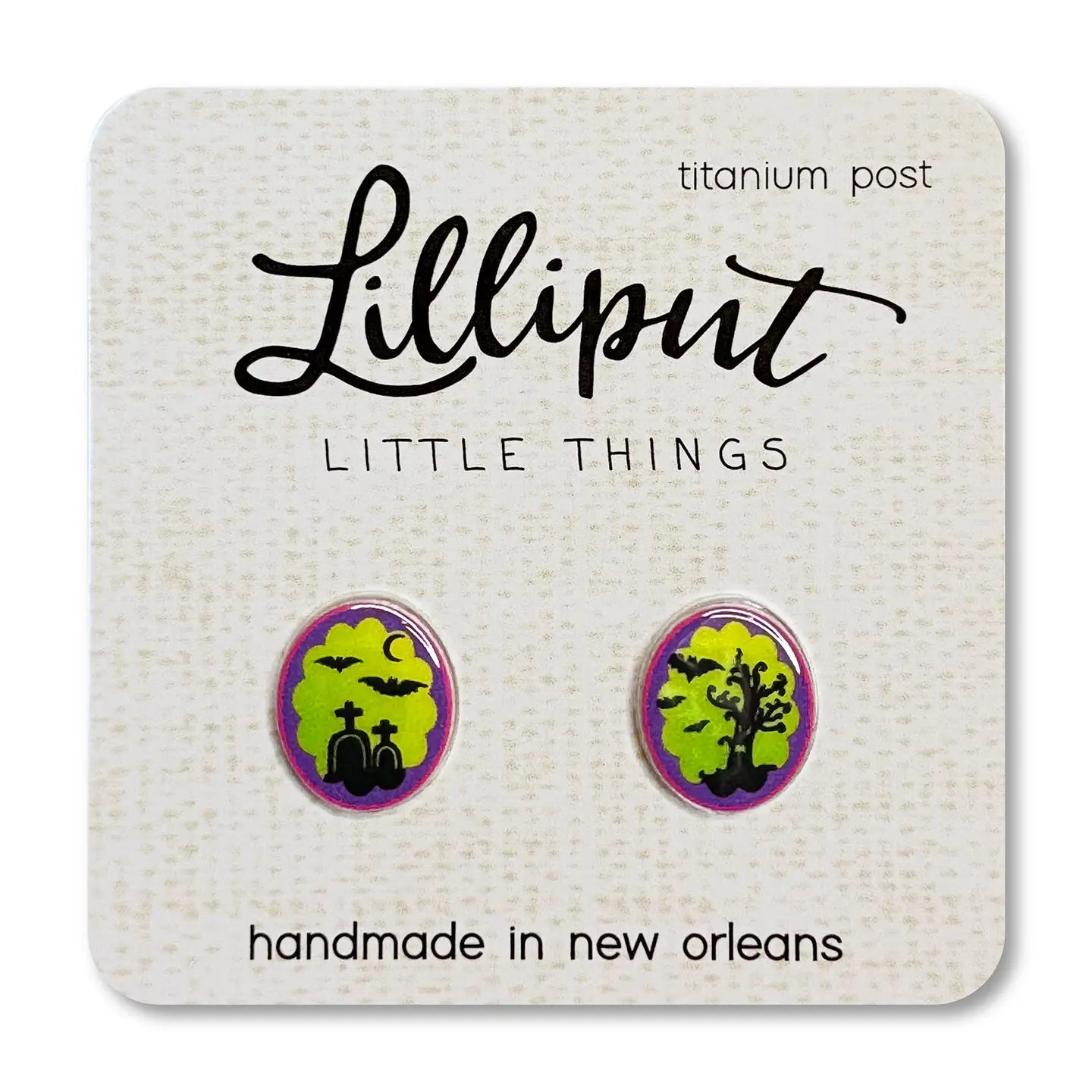 Graveyard Cameo Earrings