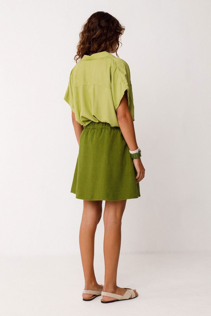 Green Iragi Skirt by SKFK