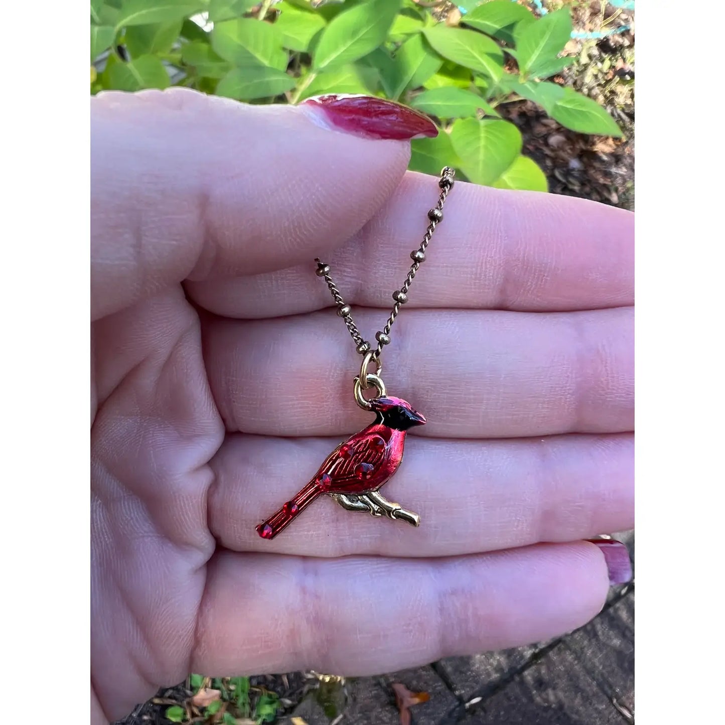 Halia Crystal Cardinal Necklace