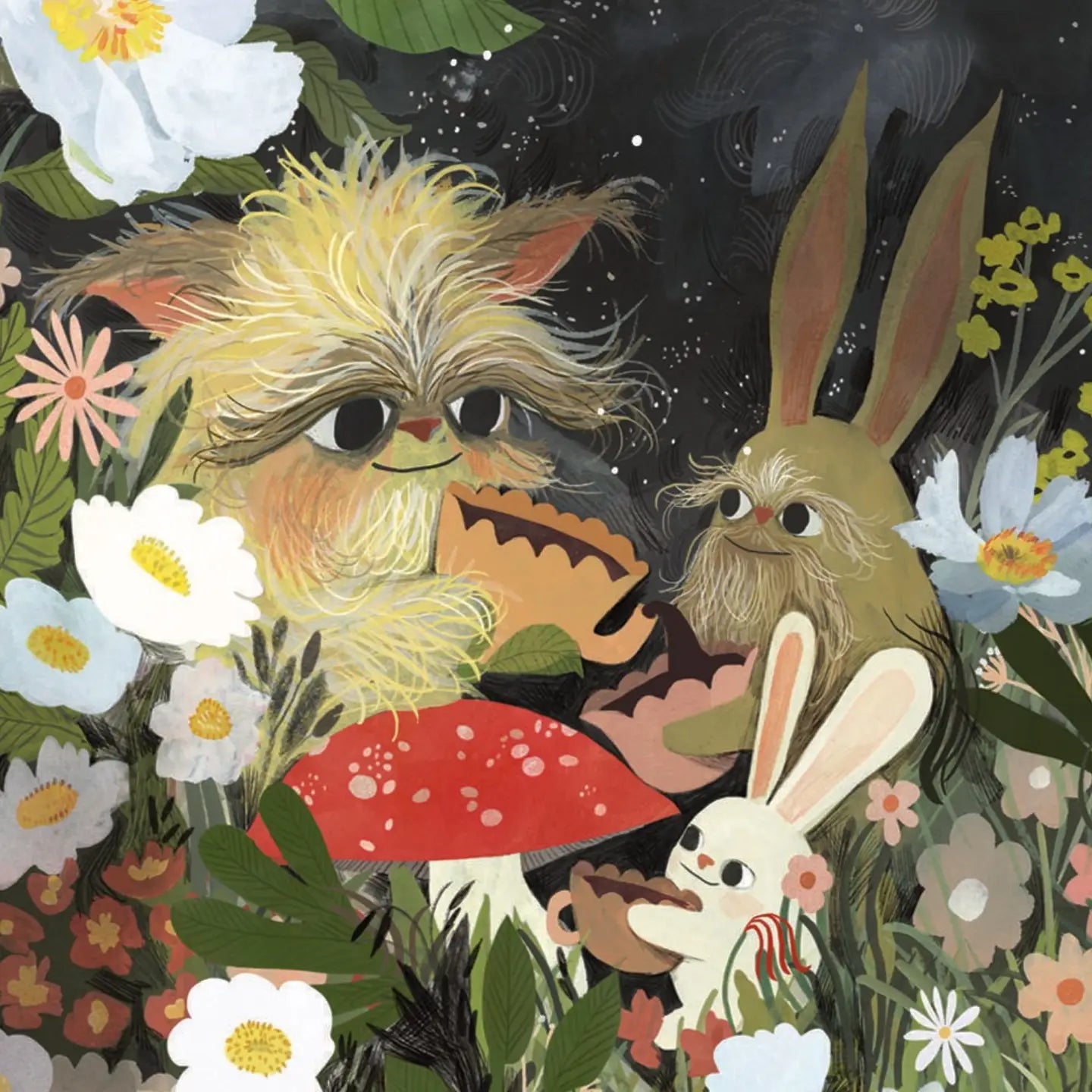 Happy Birthday Garden of Creatures Greeting Card