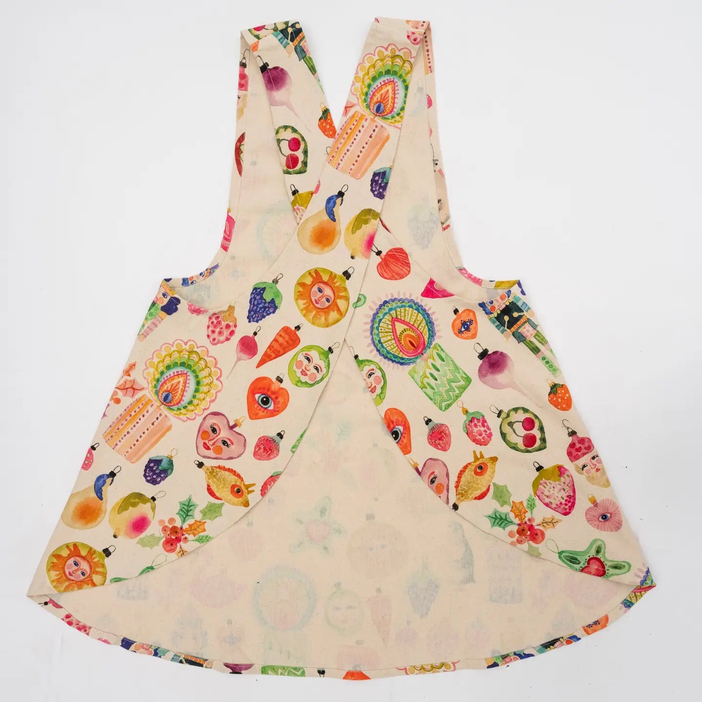 Happy Ornaments Pinafore Apron by Betsy St. Clair
