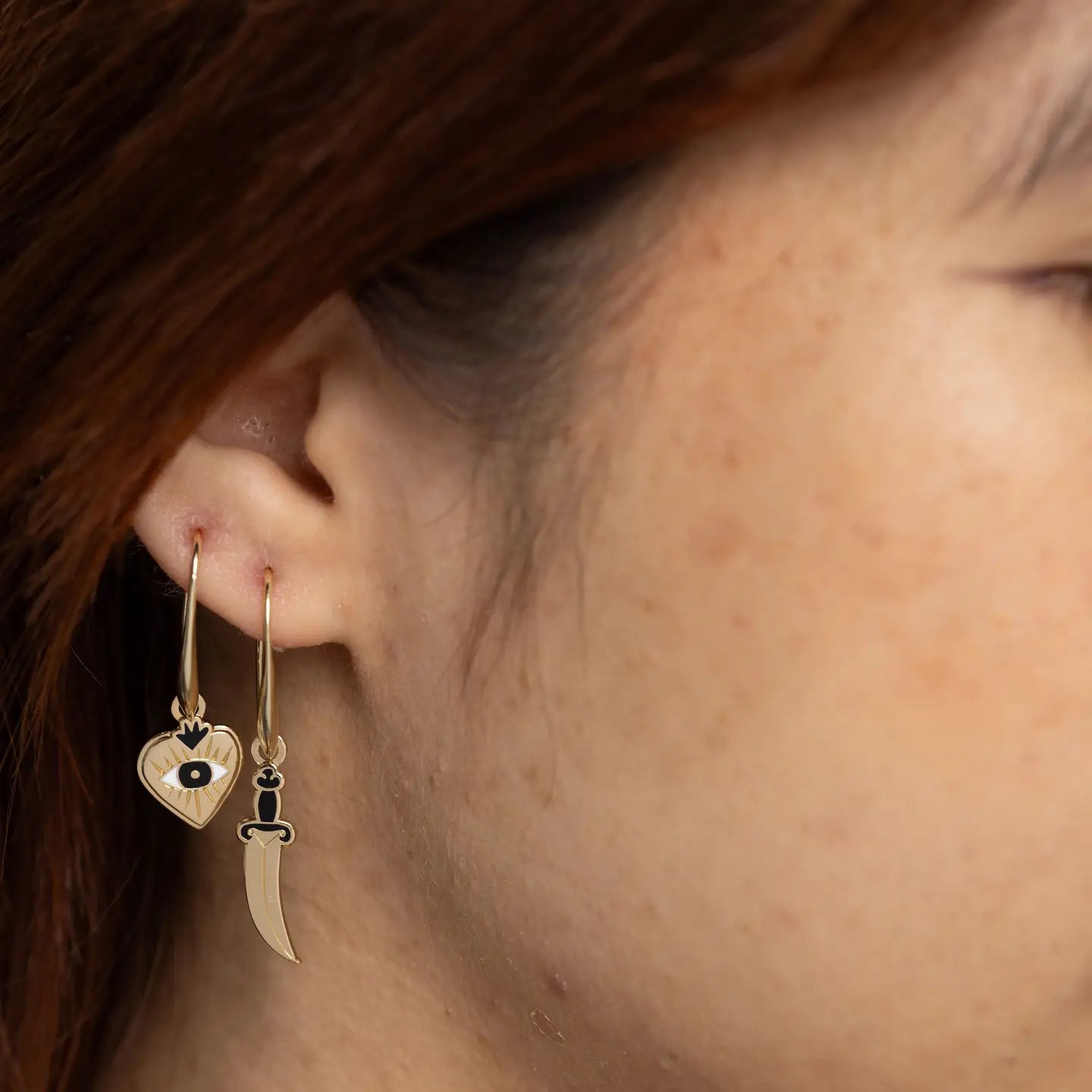Heart & Dagger Earrings